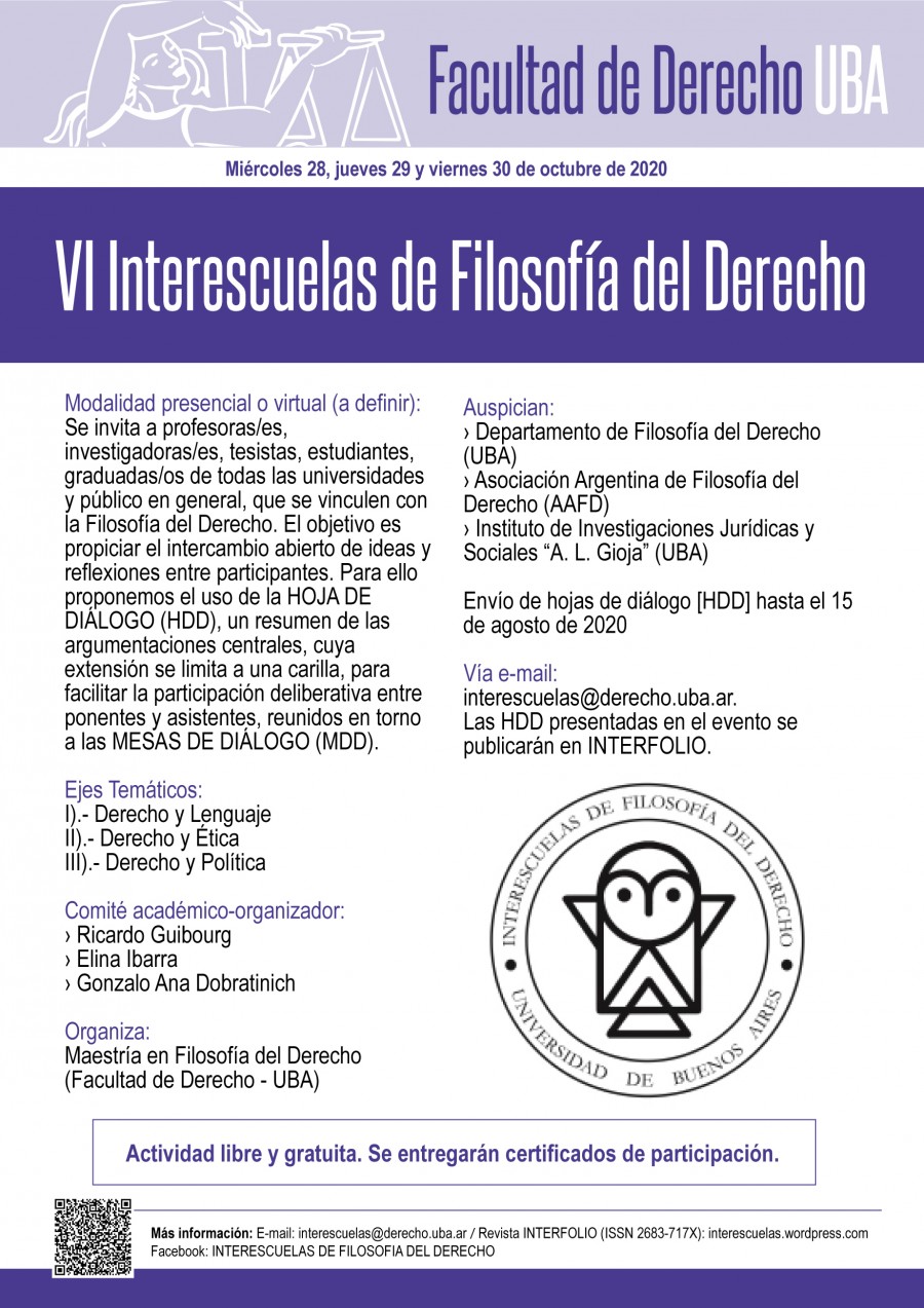 VI Interescuelas de Filosofia del Derecho